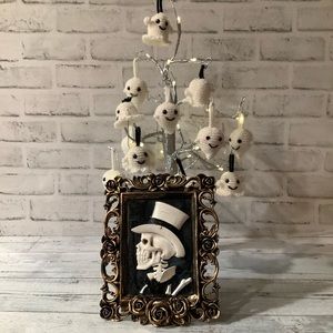 SPOOKY NIGHT 9.5in Resin Framed Skeleton